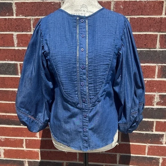 Blue Denim Women's Top HG - Picture 1 of 6